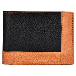 CREATURE Dual Tone Wallet for Men with Coin Pocket(Colour-Tan/Black ||