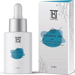 The Body Temple 10% Glycolic Acid Serum for Glowing Face | Targets Pig