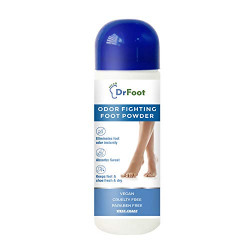 DR FOOT ODOR FIGHTING FOOT POWDER ELIMINATES FOOT ODOR INSTANTLY, KEEP