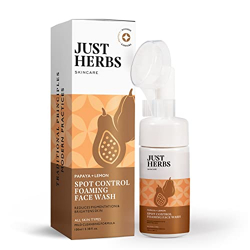 JUST HERBS BRIGHTENING FOAMING FACE WASH WITH VITAMIN C, PAPAYA AND LE