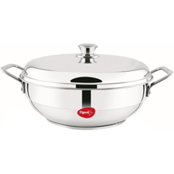 Pigeon Kadhai 28 cm diameter with Lid 5 L capacity(Steel)