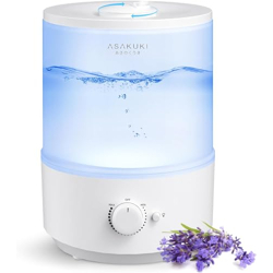 ASAKUKI Humidifiers for Bedroom Home, 3L Top Fill Cool Mist Humidifier