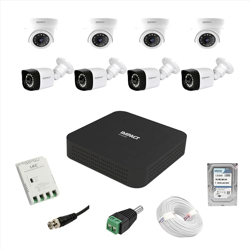 IMPACT BY HONEYWELL 2 MP WIRED CCTV KIT WITH 8 CHANNEL DVR I 4 DOME CA
