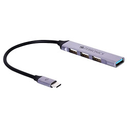 ZEBRONICS TA200U TYPE C TO USB 3.0 4 PORT HUB WITH HI SPEED DATA TRANS