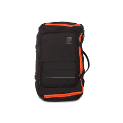 SPYKAR Men Black & Orange Backpack with Compression Straps