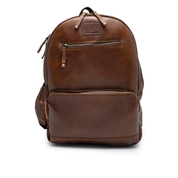 Teakwood Genuine Leather Backpack Laptop Bag For Men and Women(Brown)