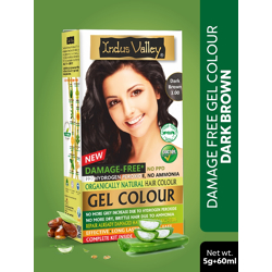 Indus Valley Damage Free Gel Hair Colour 65 g - Dark Brown 3.0