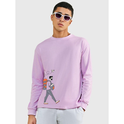 Bewakoof MenThe Traveller Graphic Printed Oversized T-shirt