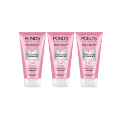 Ponds Set of 3 Bright Beauty Anti-Dullness Facewash with Vitamin B3 -