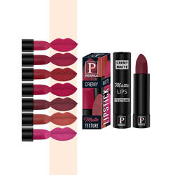PERPAA Set Of 8 Creamy Matte Lipsticks With Jojoba Oil - 3.5g Each