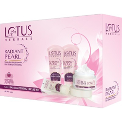LOTUS HERBALS RADIANT PEARL CELLULAR LIGHTENING FACIAL KIT(4 X 42.5 G)