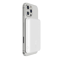 Belkin 2500 mAh Magnetic MagSafe Wireless Power Bank, Sleek Design for