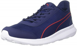 Puma mens Dazzler Peacoat-High Risk Red-White Running Shoe - 10 UK (39