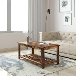 AMAZON BRAND - SOLIMO NEPENTHE SOLID SHEESHAM WOOD COFFEE TABLE (NATUR