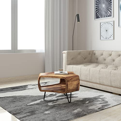 Amazon Brand - Solimo Jorins Coffee Table with Iron Legs (Sheesham Woo