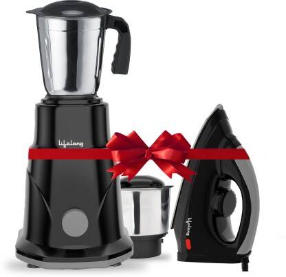 Lifelong Duos 500 W Mixer Grinder(LLCMG01 | 2 Jars | & 1100 W Dry Iron