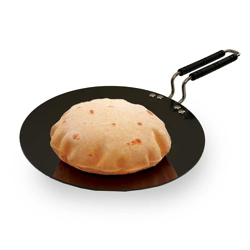 SAVYA HOME Hard Anodized Roti Tawa with Handle | 25 cm Diameter | High