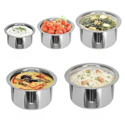 SAVYA HOME Stainless Steel Tope Set without Lid | Food Grade Stainless