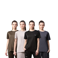 VIMAL JONNEY WOMEN REGULAR FIT COTTON BLENDED ROUND NECK TSHIRTS(MULTI