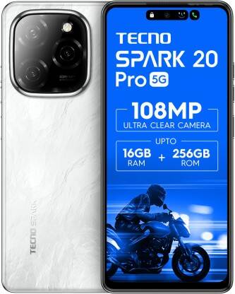 Tecno Spark 20 Pro 5G (Glossy White, 128 GB)(8 GB RAM)