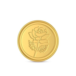 MALABAR GOLD & DIAMONDS 22K (916) 2GRAM ROSE GOLD COIN BIS HALLMARKED