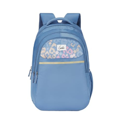 GENIE KIRA LAPTOP BACKPACK IN PASTEL BLUE COLOUR, 3 ZIPS, WATER RESIST