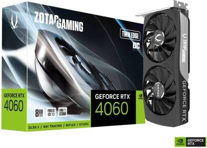 ZOTAC NVIDIA GeForce RTX 4060 8GB Twin Edge 8 GB GDDR6 Graphics Card(B