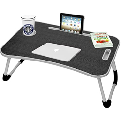 AmazonBasics Multipurpose Foldable Laptop Table with Cup Holder,Tab Ho