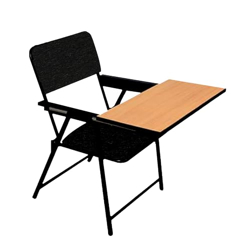 SPACECRAFTS MILD STEEL FOLDING CUSHION STUDY CHAIR WITH WRITING PAD |