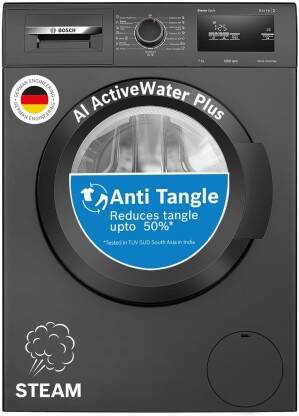 BOSCH 7 KG FULLY AUTOMATIC FRONT LOAD WASHING MACHINE BLACK, GREY(WAJ2