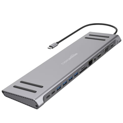 Amazon Basics Dock Station,13 in 1 USB C HUB Docking Station,USB C Net