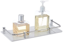 Amazon Brand - Solimo Premium Acrylic Glass Wall-Mounted Shelf with Sq