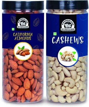 WONDERLAND PREMIUM ALMOND (500G) AND CASHEW (500G) 1KG DRY FRUITS COMB