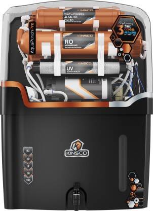 Kinsco Aqua Punch Pro With ISI Mark RO+UV+UF+TDS Adjuster 18 L RO + UV