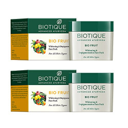 BIOTIQUE FRUIT BRIGHTENING DEPIGMENTATION AND TAN REMOVAL FACE PACK| A