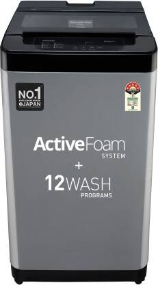 Panasonic 7 kg Fully Automatic Top Load Washing Machine Black, Grey(NA