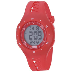 PUMA Polycarbonate 3 Digital Black Dial Women's Watch-P6023, Band_Silv