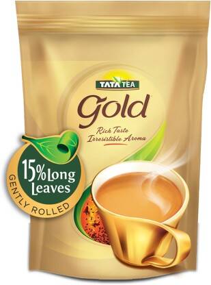 TATA TEA GOLD WITH 15% LONG LEAVES BLACK TEA POUCH(750 G)