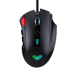 Aula H512 Wired Gaming Mouse with 6 Programmable Side Buttons, Ergonom