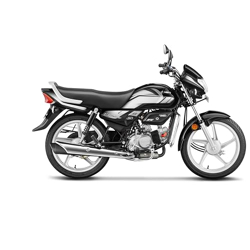HERO HF DELUXE (I3S WITH SELF START) BIKE BLACK GREY STRIPE BOOKING FO