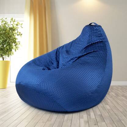 PlumpyBean 5XL Tear Drop Bean Bag Cover (Without Beans)(Blue)