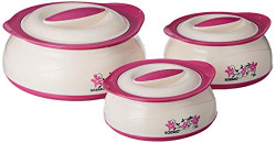 Amazon Brand - Solimo Stainless Steel Inner Casserole (Pink Silver, 45