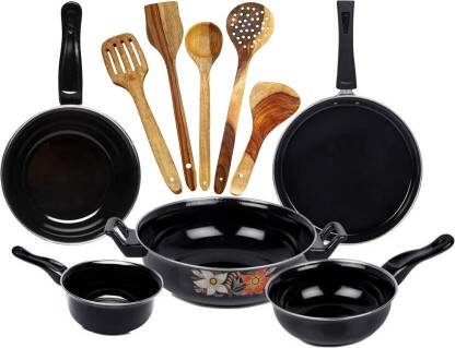 Kashvi Premium Quality Induction Bottom Non-Stick Coated Cookware Set(