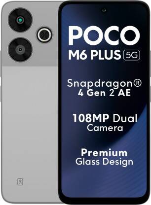 POCO M6 Plus 5G (Ice Silver, 128 GB)(6 GB RAM)