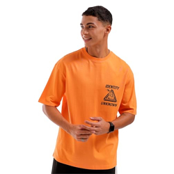 The Indian Garage Co Men's Relaxed Fit T-Shirt (1023-GTEE-155-2_Orange
