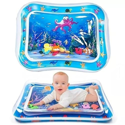 BABYLAMA Baby Kids Water Play Mat Toys Inflatable Tummy Time Leakproof