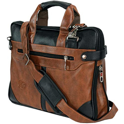 Storite PU Leather Expanded 14 Inch Laptop Shoulder Messenger Sling Of