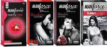 MANFORCE MANKIND CONDOMS COMBO PACK (STRAWBERRY, CHOCOLATE, LITCHI, SU