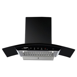 Crompton IntelliMotion 90 cm Curved Glass Kitchen Chimney with Auto-Cl