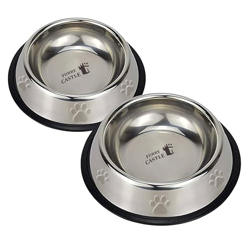 Furry castle Stainless Steel Dog Bowl, Pet Feeder Water Food Bowl Non-